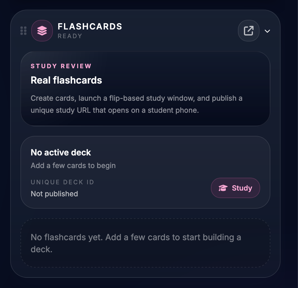 Flashcards screenshot