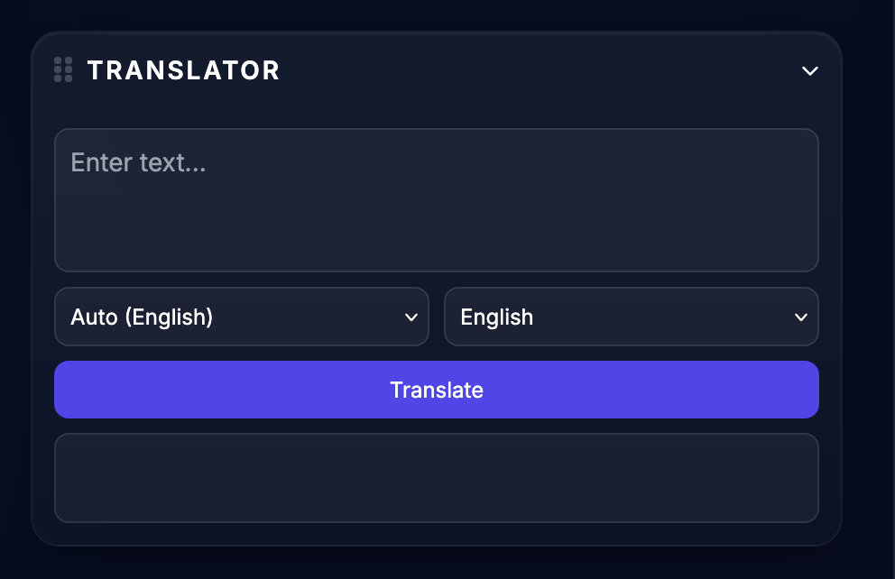 Translator widget
